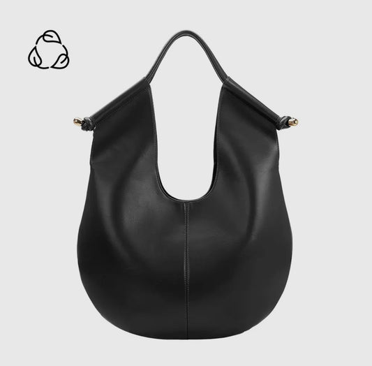 Tracy Black Vegan Shoulder Bag